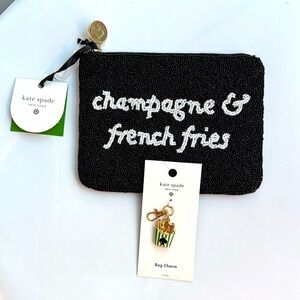 Kate Spade x Target Champagne & Fries Clutch PLUS Fries Keychain